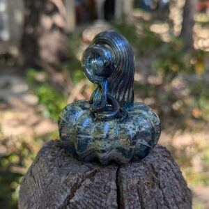 Blue Earth Handblown Glass Mini Pumpkin