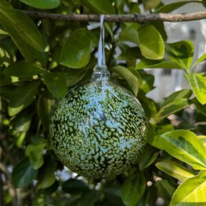Forest Green Handblown Glass Ornament