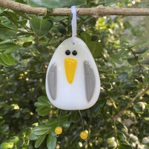 Kilnformed Glass Seagull Ornament